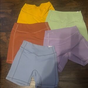 FTP Women's Athletic Shorts in Yellow, Orange, Green, Purple, and Blue